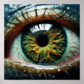 エイリアンの目を閉じるマクロの写真ユニーク – とMyster ポスター (正面)