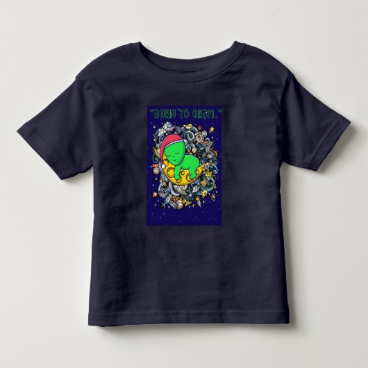 エイリアンの眠りを軌道に乗るために生まれた トドラーTシャツ (正面)
