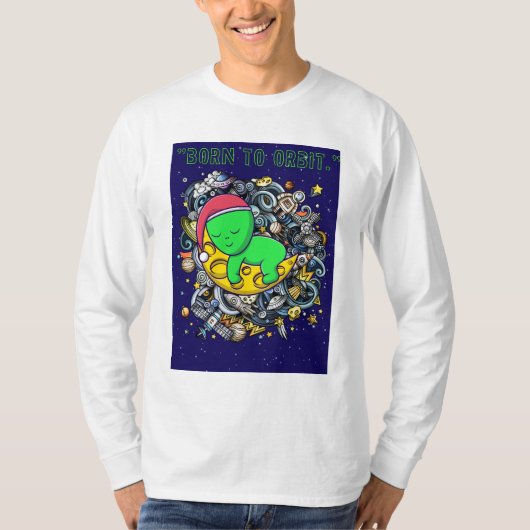 エイリアンの眠りを軌道に生まれつき Tシャツ (正面)