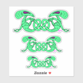 エイリアンの組み込み(エイリアンとケルト結び目模様) シール