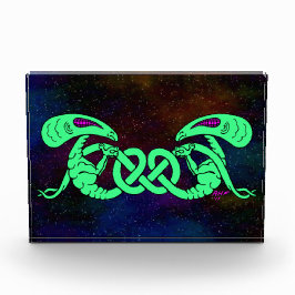 エイリアンの組み込み(エイリアンとケルト結び目模様) フォトブロック