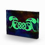 エイリアンの組み込み(エイリアンとケルト結び目模様) フォトブロック (右)