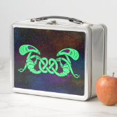 エイリアンの組み込み(エイリアンとケルト結び目模様) メタルランチボックス (インサイチュ)