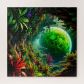 エイリアンの緑豊かな植生 ジグソーパズル (横)