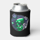 エイリアンの自撮りスナップ天文学者先生宇宙ファン 缶クーラー (缶正面)