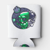 エイリアンの自撮りスナップ天文学者先生宇宙ファン 缶クーラー (裏面)