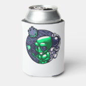 エイリアンの自撮りスナップ天文学者先生宇宙ファン 缶クーラー (缶裏面)