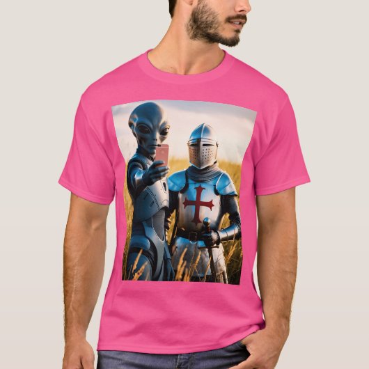 エイリアンの自撮りテンプラールナイト Tシャツ (正面)