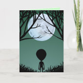 エイリアンの芸術は招待状のカスタムなハロウィンカードを梳きます 招待状 (正面)