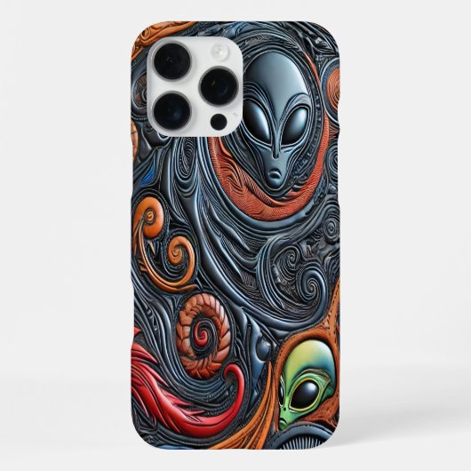 エイリアンの芸術性の謎を探る iPhoneケース (裏面)