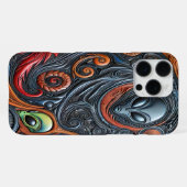 エイリアンの芸術性の謎を探る iPhoneケース (裏面横)