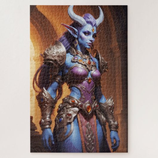 エイリアンの装甲女性 ジグソーパズル (縦)