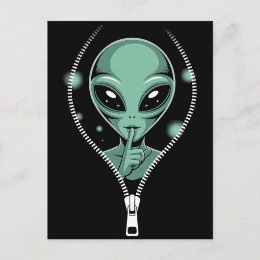 エイリアンの覗き見 ポストカード (正面)