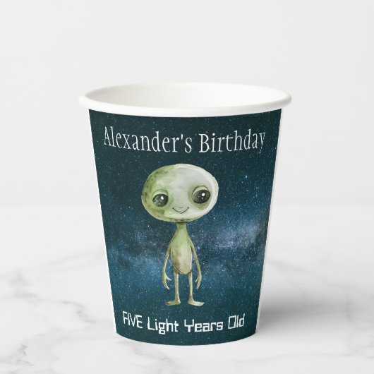エイリアンの誕生日パーティー 紙コップ (正面)