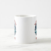 エイリアンの誘拐に巻き込まれた困惑の牛が可愛い コーヒーマグカップ (中央)