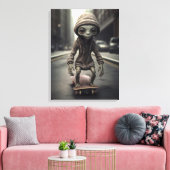 エイリアンの車輪への侵入 キャンバスプリント (インサイチュ (リビング))