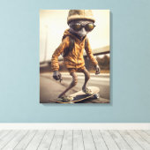 エイリアンの車輪への侵入 キャンバスプリント (インサイチュ (ウッドフロア))