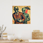 「エイリアンの逮捕」 ポスター (キッチン)