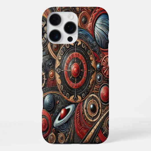 エイリアンの領域における宇宙パターンの探求 iPhoneケース (裏面)