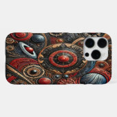 エイリアンの領域における宇宙パターンの探求 iPhoneケース (裏面横)