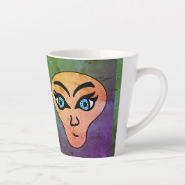 エイリアンの顔 カフェラテマグ