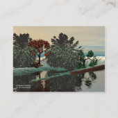 エイリアンの風景、木とラグーンSF紫 名刺 (裏面)