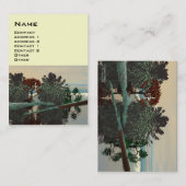 エイリアンの風景、木のラグーンHYPERION Sci Fiクリーム 名刺 (正面/裏面)