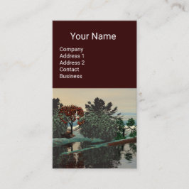 エイリアンの風景、木のラグーンHYPERION Sci Fiブラウン 名刺