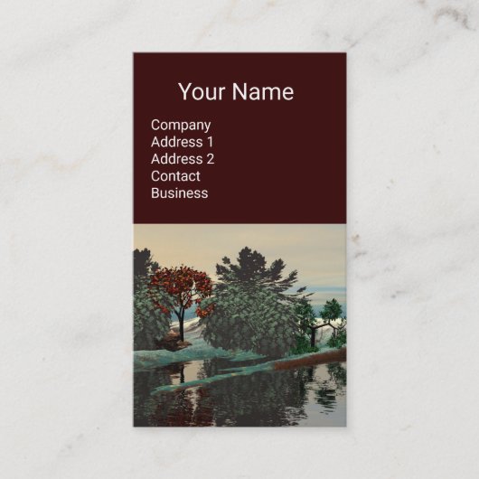 エイリアンの風景、木のラグーンHYPERION Sci Fiブラウン 名刺 (正面)