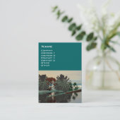 エイリアンの風景、木のラグーンHYPERION Sci Fi緑 名刺 (スタンド正面)