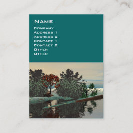 エイリアンの風景、木のラグーンHYPERION Sci Fi緑 名刺