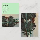 エイリアンの風景、木のラグーンHYPERION Sci Fi緑 名刺 (正面/裏面)