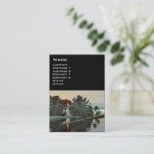 エイリアンの風景、木のラグーンHYPERION Sci Fi黒 名刺 (スタンド正面)