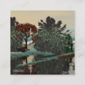 エイリアンの風景、木のラグーンHYPERION Sci Fi スクエア名刺 (裏面)