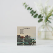 エイリアンの風景、木のラグーンHYPERION Sci Fi スクエア名刺 (スタンド正面)