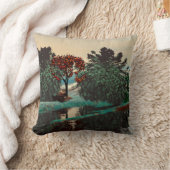 エイリアンの風景、木、ラグーン ハイパーイオン サイエンス フィクション クッション (ブランケット)