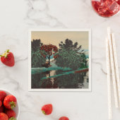 エイリアンの風景、木、ラグーンHYPERION Sci Fi スタンダードカクテルナプキン (インサイチュ)