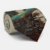 エイリアンの風景、木、HYPERION Sci_Fiのラグーン ネクタイ (ロール)