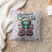 エイリアンはこちらコーヒー装飾用クッション クッション (ブランケット)