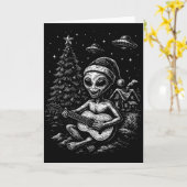 エイリアンはクリスマスが大好き カード (黄色い花)