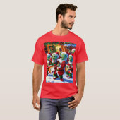 エイリアンはクリスマスの為にロックする Tシャツ (正面フル)