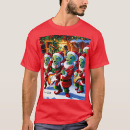 エイリアンはクリスマスの為にロックする Tシャツ