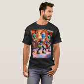 エイリアンはクリスマスの為にロックする Tシャツ (正面フル)