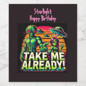 エイリアンはコズミックデザインで待つ! ワインラベル (シングルラベル)