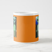 エイリアンはコーヒーを飲むことに興味がある ジャンボコーヒーマグカップ (正面)