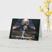 エイリアンはハッピーバースデーカードに出会います カード (黄色い花)