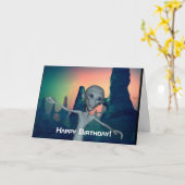 エイリアンはハッピーバースデーカードに出会います カード (黄色い花)