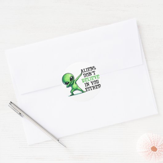 エイリアンは信じお前にも無い ラウンドシール (封筒)