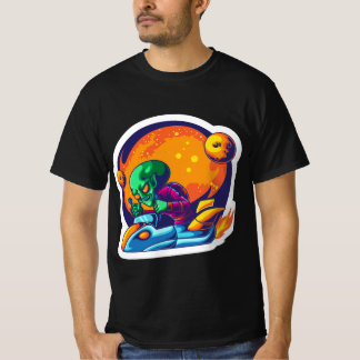 エイリアンは宇宙船のシールで戦争する準備ができている Tシャツ