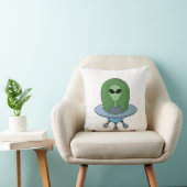 エイリアンは小さな宇宙船で クッション (椅子)